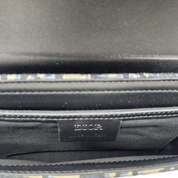 Dior Oblique Jacquard Messenger Crossbody Leather Lock Bag | Black | NEW - Picture 8 of 14